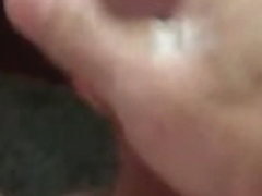 Cumming on my trimmed bush