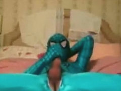 Turquoise Spiderman Zentai
