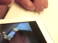 The guy wanks off on his iPad