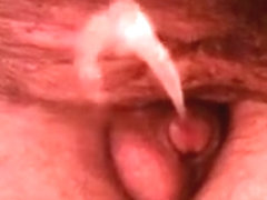 Desperation, wetting and jerking close up
