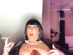 Chrissie smokes on Xmas Eve for you!