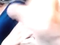 Hot Pretty Tranny Rubs her Dick and Balls