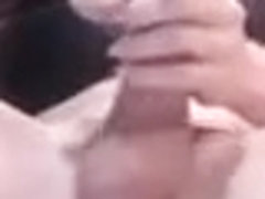 Hot shemale with big dick cums with a dildo up her ass