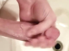 Watch me beat my big oiled up cock home alone