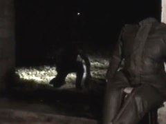 frogman captures dummy first outdoors at night then humps it in a room