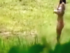 Filming Naughty Couple Having Fun In The Nature