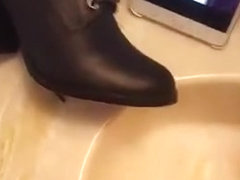 Fuck and cum friends boots