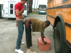 Thug fucks white dick outdoor part6