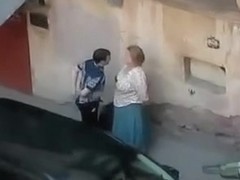 Making out on the street