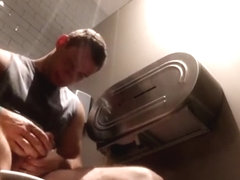 Spy hidden caught wanker in public toilet