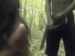 Ebony Slut Gang Banged In The Jungle