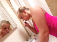 Gorgeous Teen Pounded In Bathroom