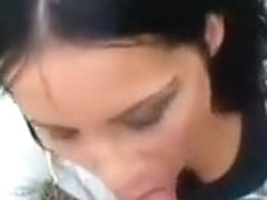 Pretty Brunette Amateur Girl Sucking Dick Outdoors In Public