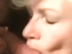 Voracious mature whore gets a load of cum in her face hole