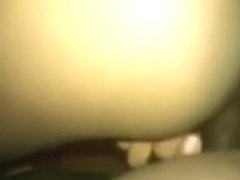 Ebony girl squirts on her bf's cock, after riding him.