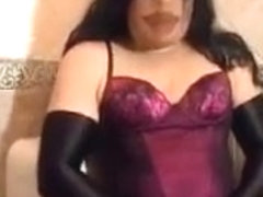 crossdresser in pantyhose encasement