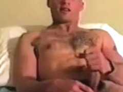 jerking off a straight military stud
