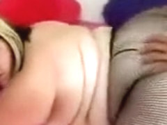 Blonde Plumper In Fishnets Monique Enjoys A Hard Banging Doggy Style