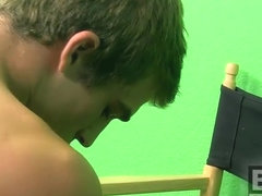 Teen gay hunk interviewed and masturbating