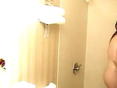 GF in hotel bathroom shower