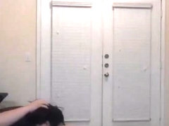 Blowing down her throat