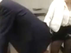 Asians Office Ladt Rough Strapon (censored)