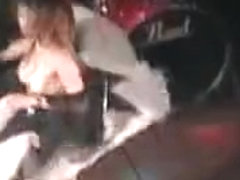 girl rude dance in front of temple