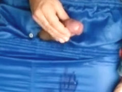 Nylon shorts and denim jacket