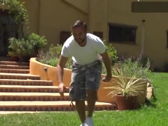 Hot blonde teen sits on a penis and rides it deep down