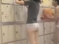 Asian changing room girl unaware booty hot teasing