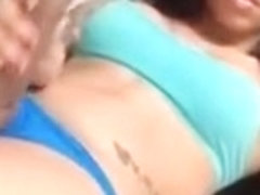 Sexy sweet columbian tgirl stroking