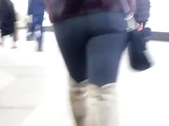 Tight ass in winter day