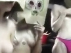College Girls Sucking Dick Together At A Paper Bag Party