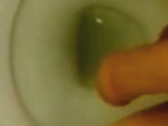 Slow handjob with a lot of flowing and dripping cum