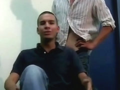 Newbies made to kiss older students ass to join in the gay club