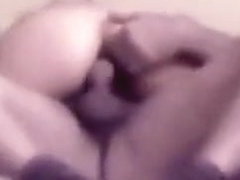 Amateur interracial couple anal fucking in bed