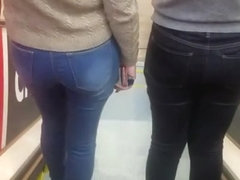 Two hot girls with sexy asses