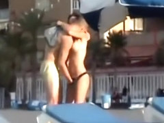 Flashing Couple Beach