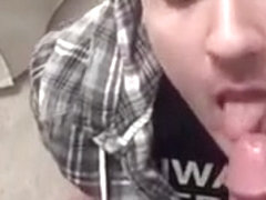 Sexy Blond Swallows HUGE Load of Cum