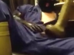 joy in overall and rubber boots and gloves