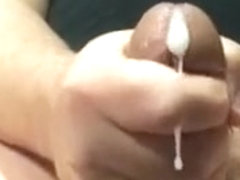 Jerking off my dick with a slow motion cum shot