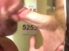 White Cock Cumshot Facial at Gloryhole in Philly
