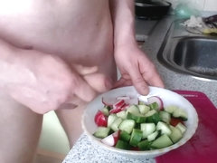 LanaTuls - Making Salad on the Kitchen With Some Special Ingredients