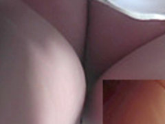 Fatty ass in hot g-string panties by candid upskirt