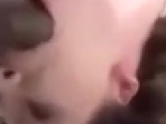 2 black men using white broad's mouth for their pleasure