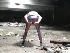 DESTROYING MY RAINBOW LEGGINGS