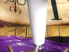 MASSIVE PUSSY LIPS & CLIT WITH GLASS DILDO - BEEF CURTAINS