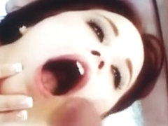 White whore is a BBC cum swallowing champion