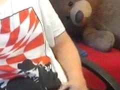 Relaxing With Ted E. Bear On Web Cam