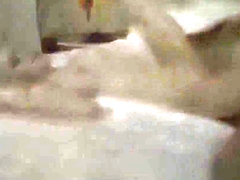 Tiny blonde with big tits takes dick